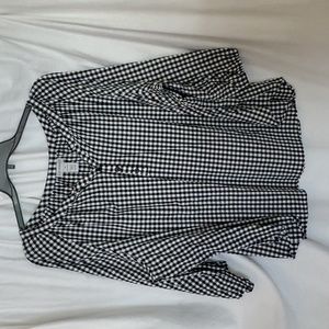 Black and White Checked Top